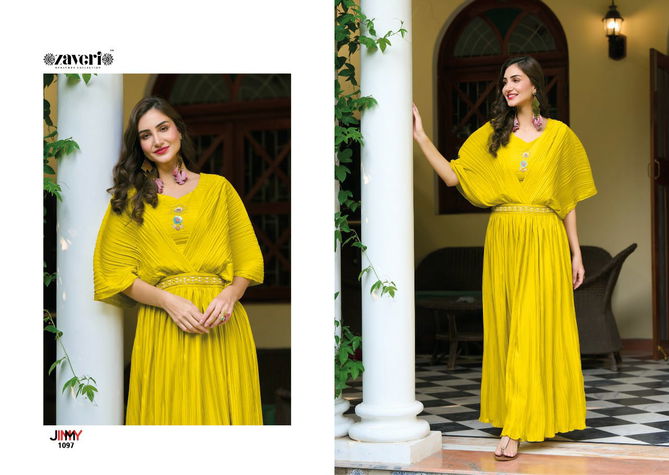 Zaveri Jimmy Stylish Designer Heavy Wholesale Party Wear Kurtis
